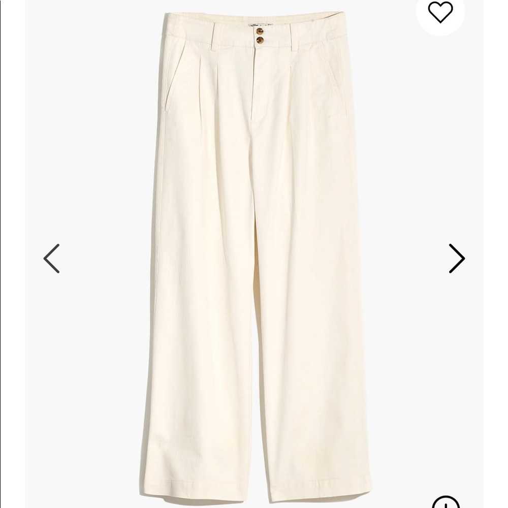 ISO Madewell Pleated Wide-leg High Rise Pants